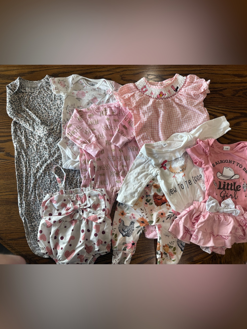 Baby Girls Pink Assorted Clothing Bundle - Mixed Brands 0-3 months